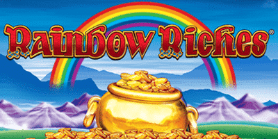 Rainbow Riches slot logo sign